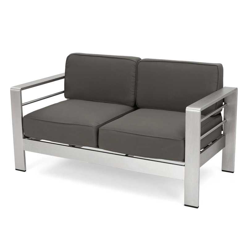 Khaki Cushion Patio - Aluminum 27.49In Depth 600 Lbs Load Capacity Assembly Required D 49.50In Seat W