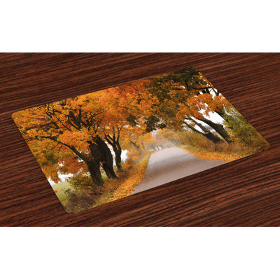 Ashonda Fall Serene Vivid Maple Trees Placemat