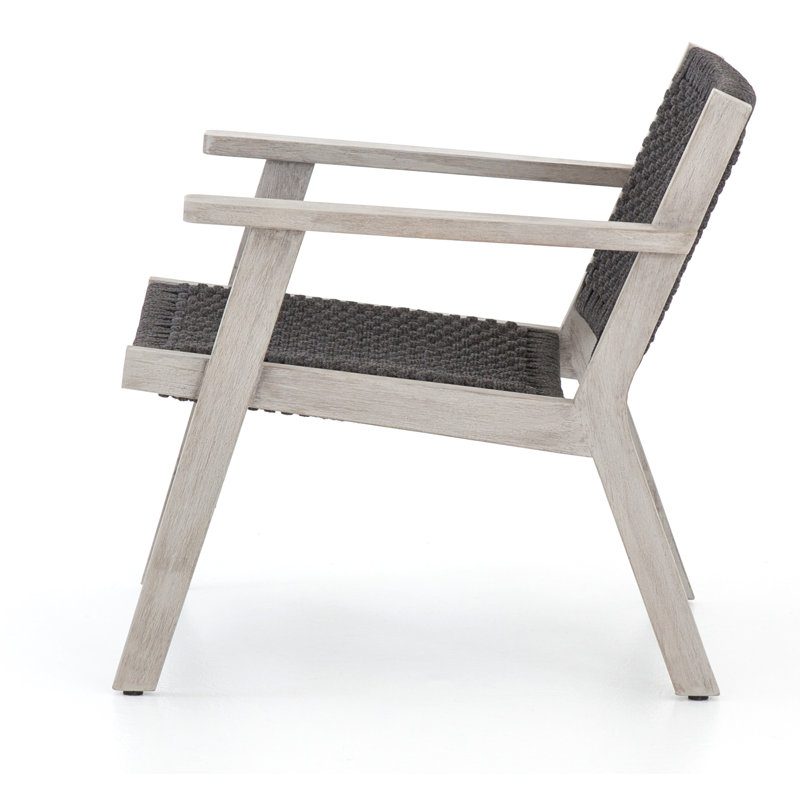 Outdoor Lounge Chair, Gray/Black