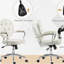 Chaise de bureau, fauteuil de bureau d'ordinateur avec tissu velouté touffeté à boutons, fauteuil de coiffeuse pivotant-982895497