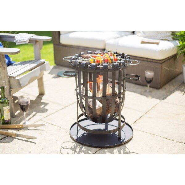 La Hacienda Steel Wood Burning Fire Pit & Reviews | Wayfair.co.uk