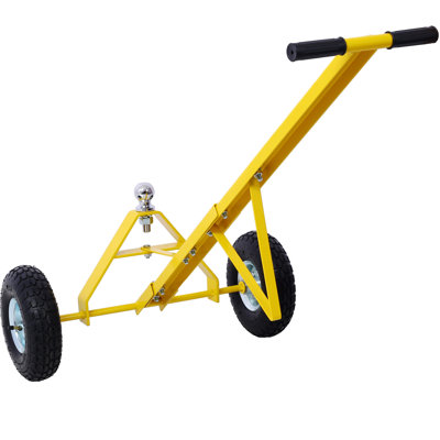 Trailer Dolly With Pneumatic Tires  600 Lb Maximum Tongue Weight CapacityYellow Color