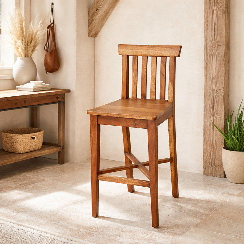 Tabouret de bar en bois massif Rustic Lodge