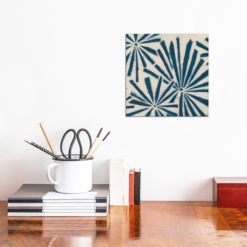 Indigo Signals V by June Erica Vess - Wrapped Canvas Print, 30.48 cm H x 30.48 cm W