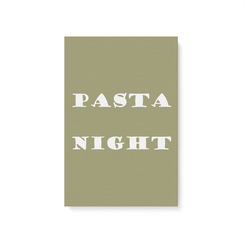 Toile tendue Pasta Night, H 36 po x l 24 po
