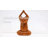 Hand Crafted Yoga Cat Wood Sculpture 