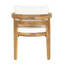 Chaise d'extérieur en bois d'acacia avec coussins amovibles (table non incluse)-124624284