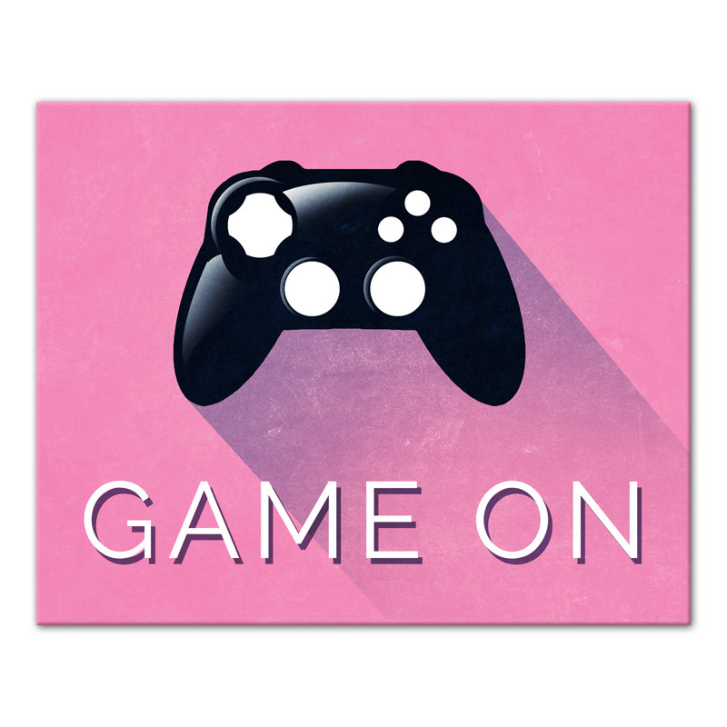 Art sur toile game on toile Brock, H 16 po x l 20 po x P 1,25 po, Rose