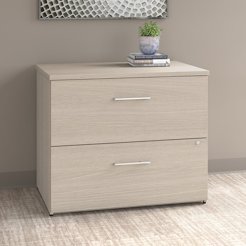 Office 500 36" Wide 2 -Drawer File Cabinet, Sand Oak