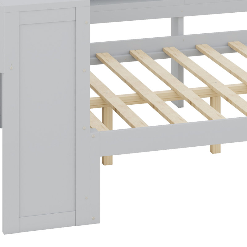 Daybed with Built-in Storage and USB Ports, Gray