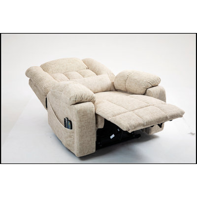 Fauteuil inclinable électrique Power Lift pour grands et grands: conception à plat avec chaleur, massage et 4 moteurs OKIN, appui-tête réglable et soutien lombaire