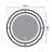 Markia Round Framed Lighted Mirror with 3-Color Adjustable Light Bathroom Vanity Mirror