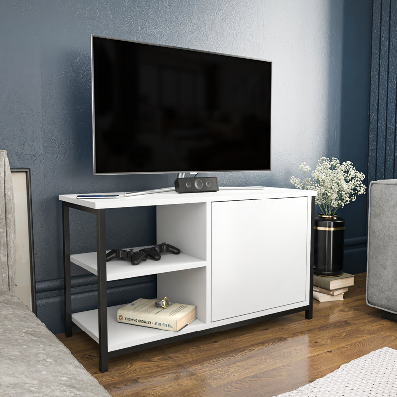 Fredderick TV Stand for TVs up to 42", Black/White