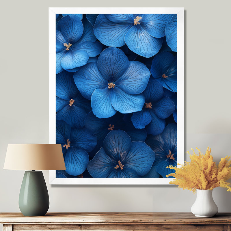 Batson - Floral Wall Art, 32" H x 24" W, Single Picture Framed Print, White