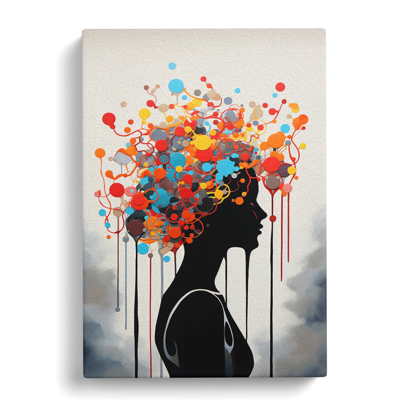 Woman Neo-Plasticism - Wrapped Canvas, 50cm H x 35cm W x 3cm D