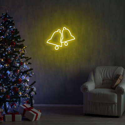 Bande d'éclairage flexible à DEL néon, imperméable IP67, 12 V DC, 12,0 x 9,4 x 0,8 pouces | 350 lumens, 3400K jaune chaud | Gabarit en mousse de PVC, système de suspension murale intégré, parfait pour la décoration intérieure, les fêtes et les événements