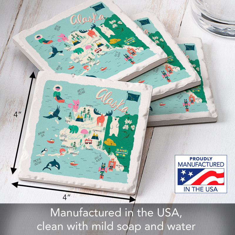 Paquet de 4 sous-verres East Urban Home