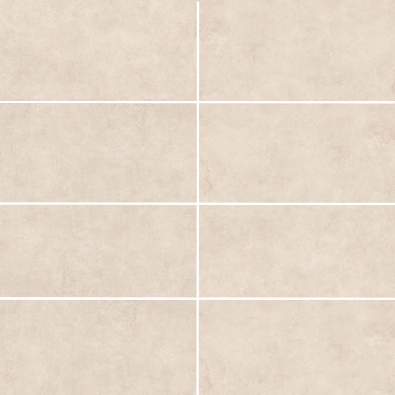  Foundry Concrete 12" x 24" Porcelain Wall and Floor Tile, Taupe