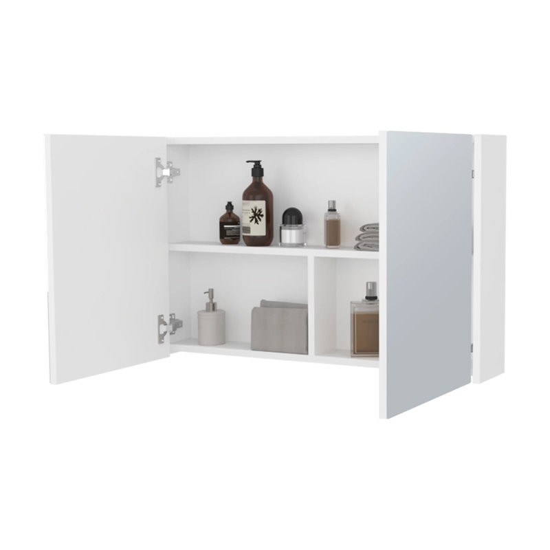 Pharmacie avec miroirs inclus et 2 portes, Blanc