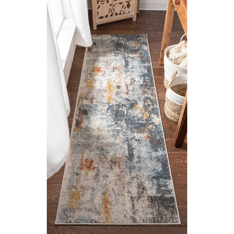Sydney Abstract Synthetic Area Rug, Runner 67 x 220cm