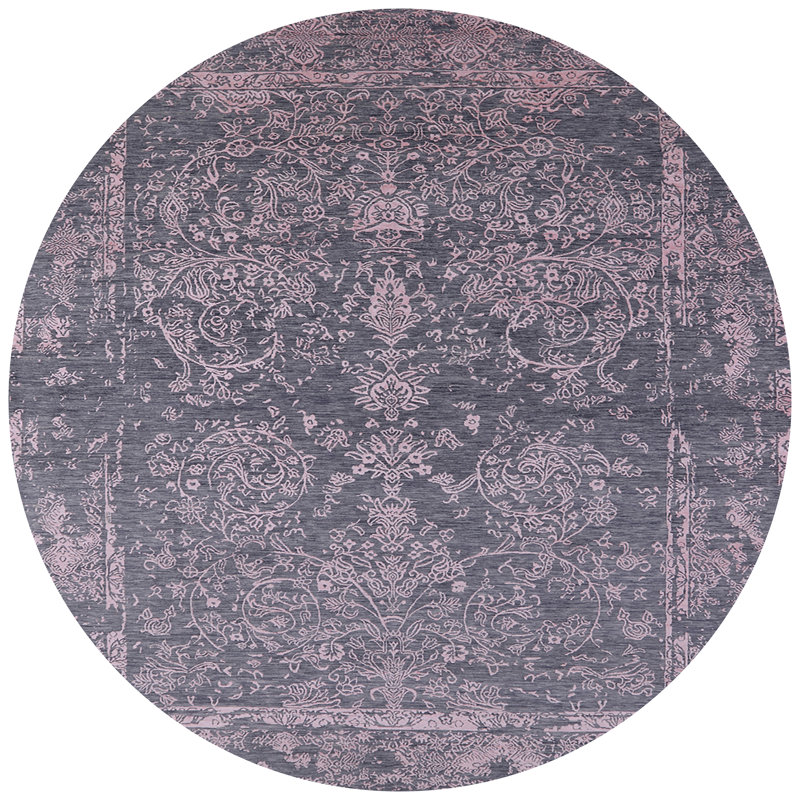 Tapis mauve / gris Sharell, Rond 6 pi