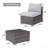 2-Piece All-Weather Outdoor Rattan Patio Furniture Set With  25.2 Inches Width Armless Sofa & Coffee Table,