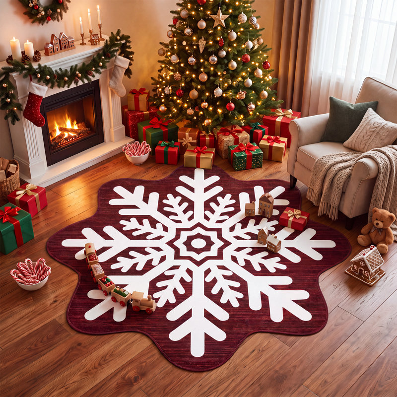 Geometric Washable Area Rug, 90*90cm