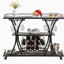 Chariot-bar avec porte-bouteilles en verre trempé-252679510