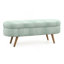 Repose-pieds moderne, banc de rangement ovale, banc pour chambre à coucher-604363185