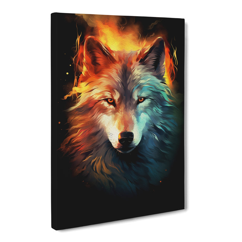 Wolf Digital No.2 - Print, 50cm H x 35cm W x 3cm D