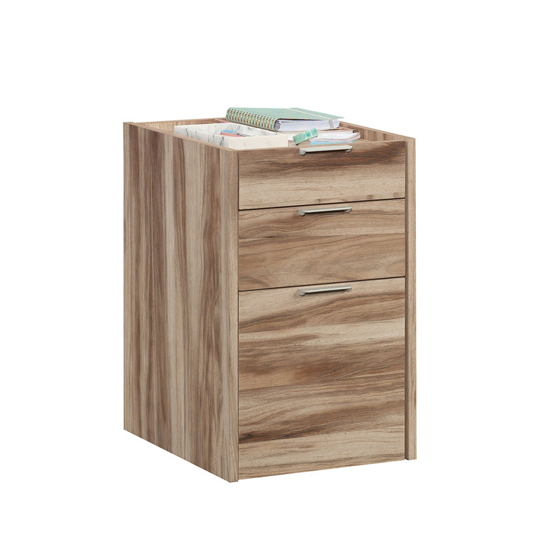File Pedestal, Brown Finish