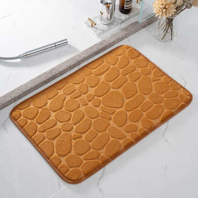 Tapis de bain en mousse 1pc Tapis de salle de bain gaufré