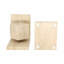 Set Of 2 6" Travertine Cube On Base Bookends, Tan