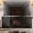 63" Farmhouse TV Stand with 23" Electric Fireplace, 3 Vintage Button Control Design, Over Heat Protection-908864361