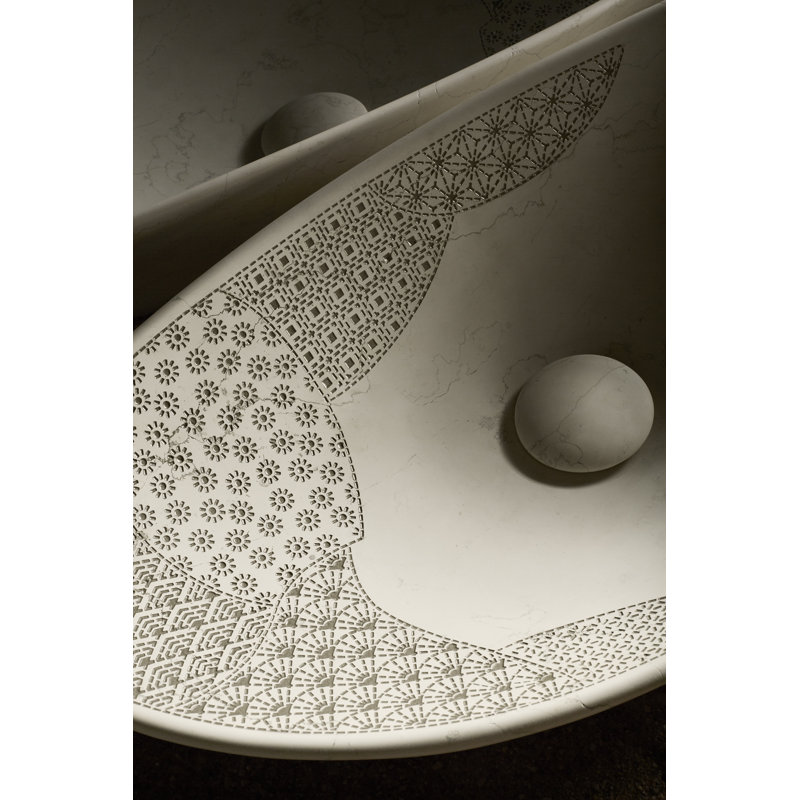 KOHLER Kensho, ARTIST EDITIONS Asymmetrical Oval Vessel Bathroom Sink, Biancone