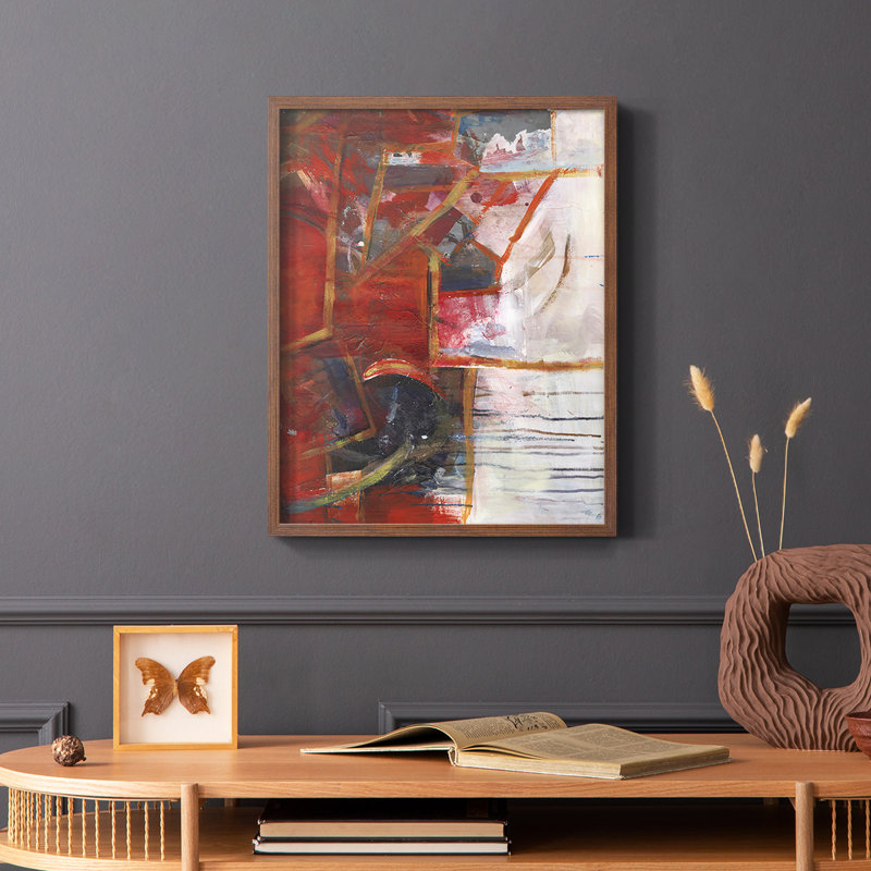 City Life IV Framed Print - Solid Wood, 28" H x 22" W, Brown
