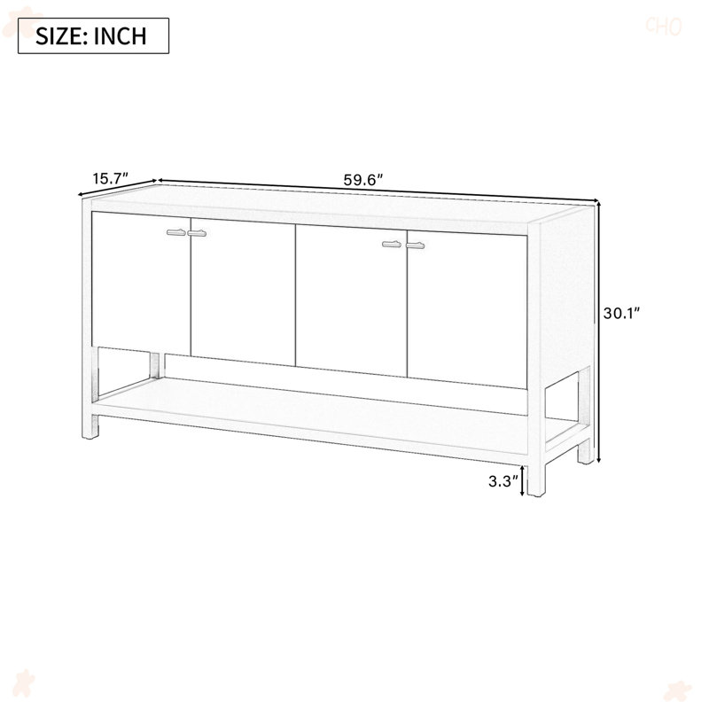 Functional Entryway Console Table With Ample Storage For Study,Entrance, Black