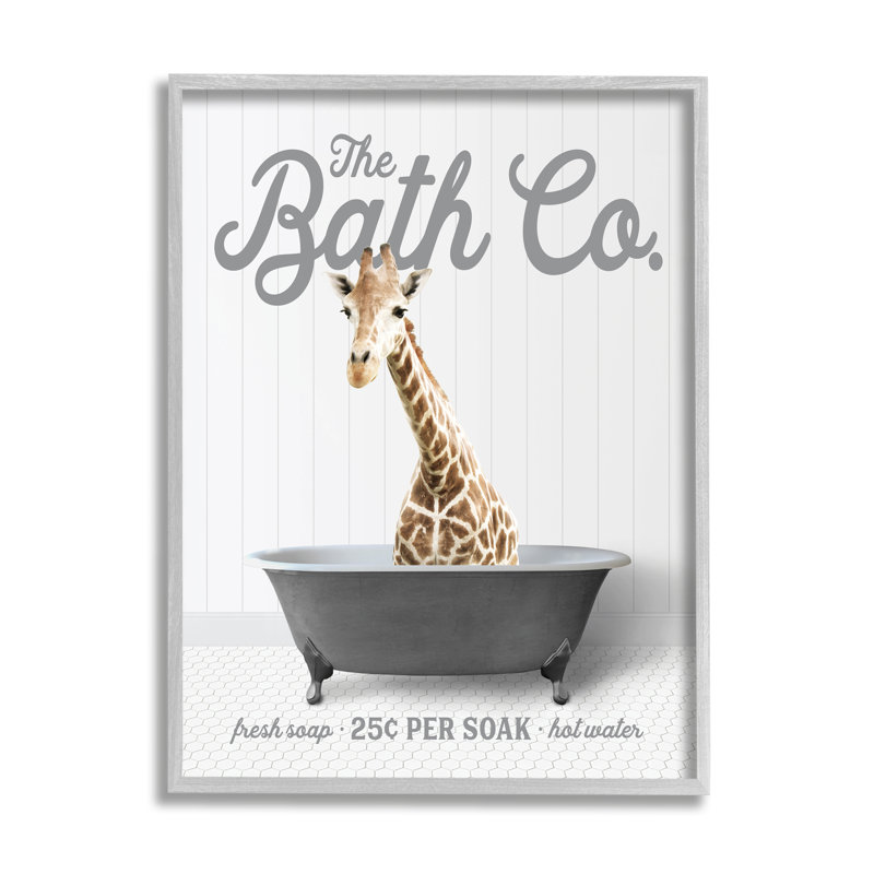«Trinx Giraffe», art de la giclée encadrée par lettrage et doublure, H 30 po x l 24 po x P 1,5 po