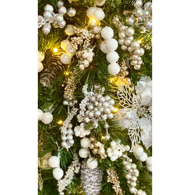 Topiaire de Noël métallique pré-éclairé / arbre de Noël décoré 3 pi