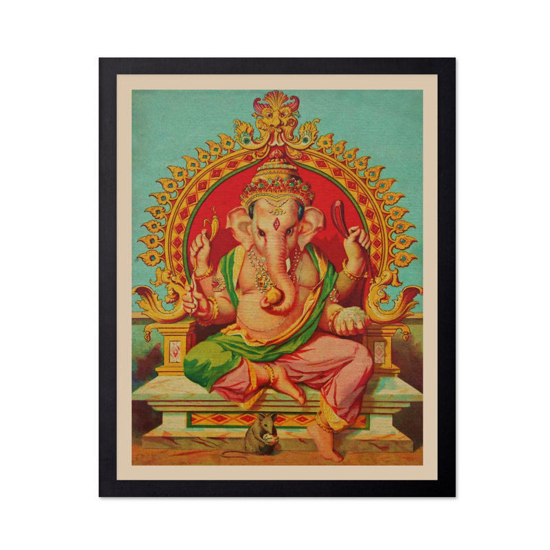 Ganesha, Black Framed, Poster, 12"H x 16"W