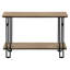 Console étroite pour chambre à coucher - taupe et métal noir 2