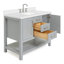 43'' Single Bathroom Vanity with White Quartz Top-55794980