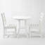 Ensemble bistro 3 pièces White Hdpe, solution de patio polyvalente