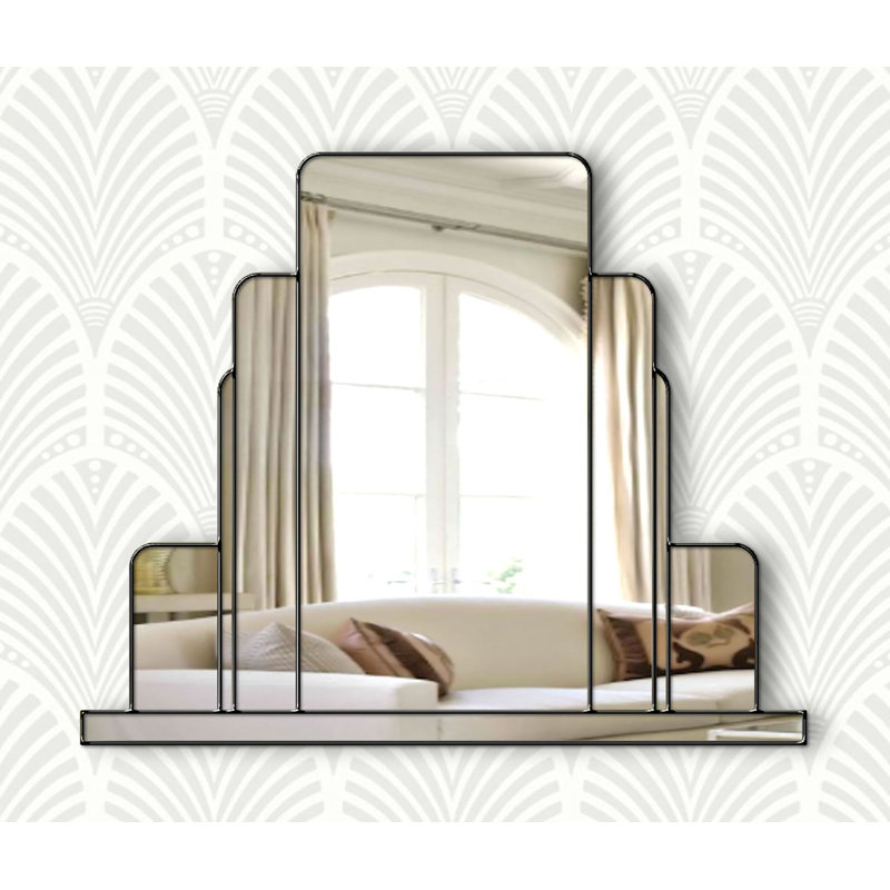 Sarahi Flat Wall Mirror, Black
