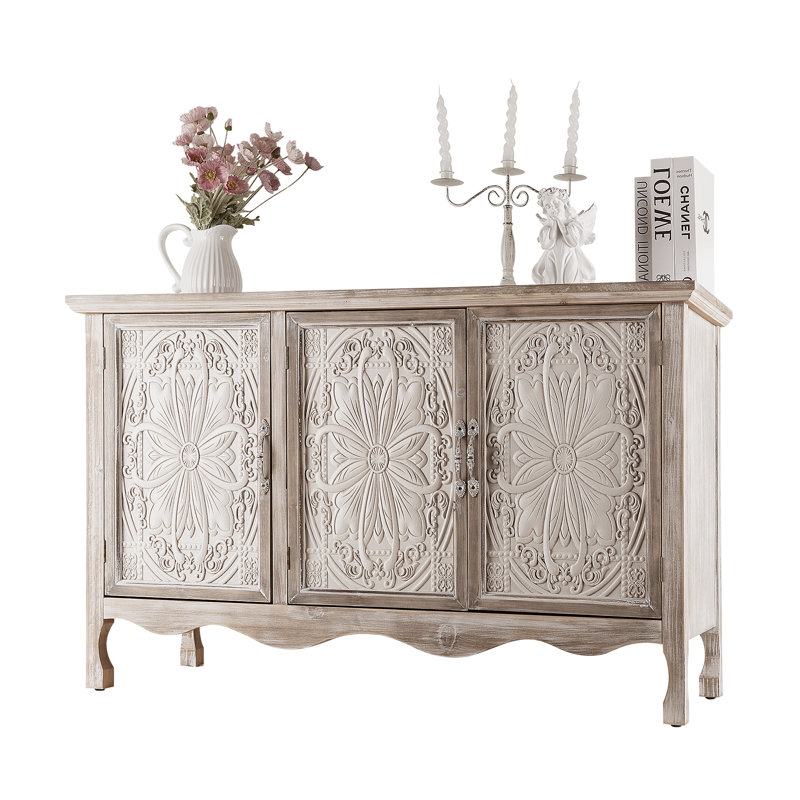 3-Door Cabinet, Light Grey