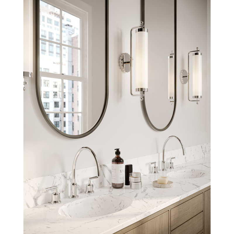 Latimer Armed Sconce, Polished Nickel