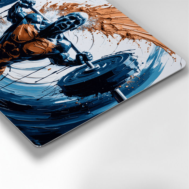 Art mural en métal bleu Sports CrossFit