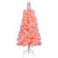 Arbre rose floqué illuminé 4 pi