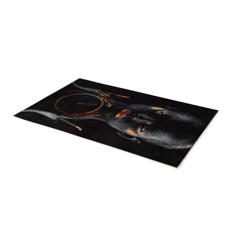 Premium Hall Carpet, 3.3 x 6.6 Feet, 100% Polyester, 0.3 in Pile Height | Antibacterial, Non-Slip Underside, Machine Washable | Elegant 3D Digital Print Design, Perfect for Entryways & Living Rooms