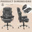 Fauteuil de direction avec massage à 6 points, repose-pieds-1694907020
